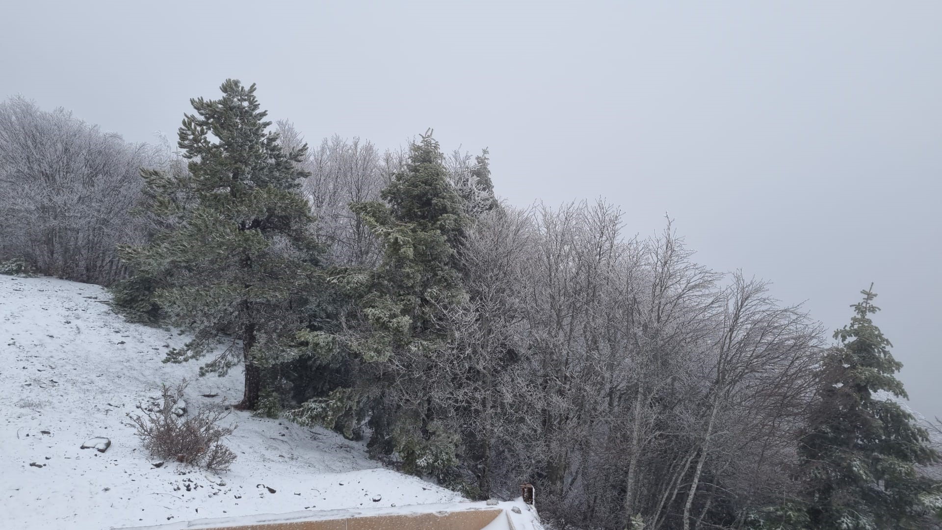 Kazdağları’nda kar yağışı başladı