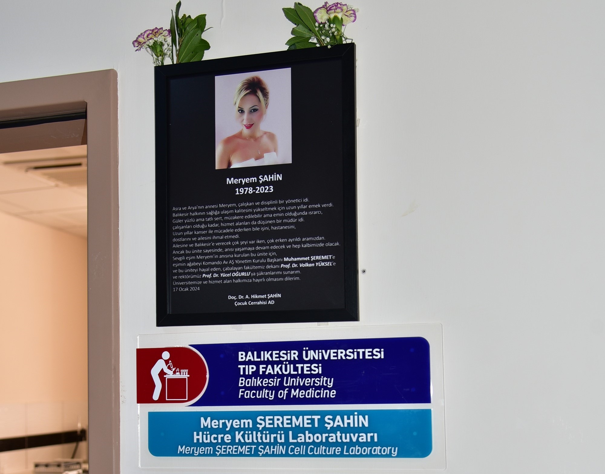 Tıp Fakültesinde bir hayırsever tarafından hücre kültürü laboratuvarı açıldı