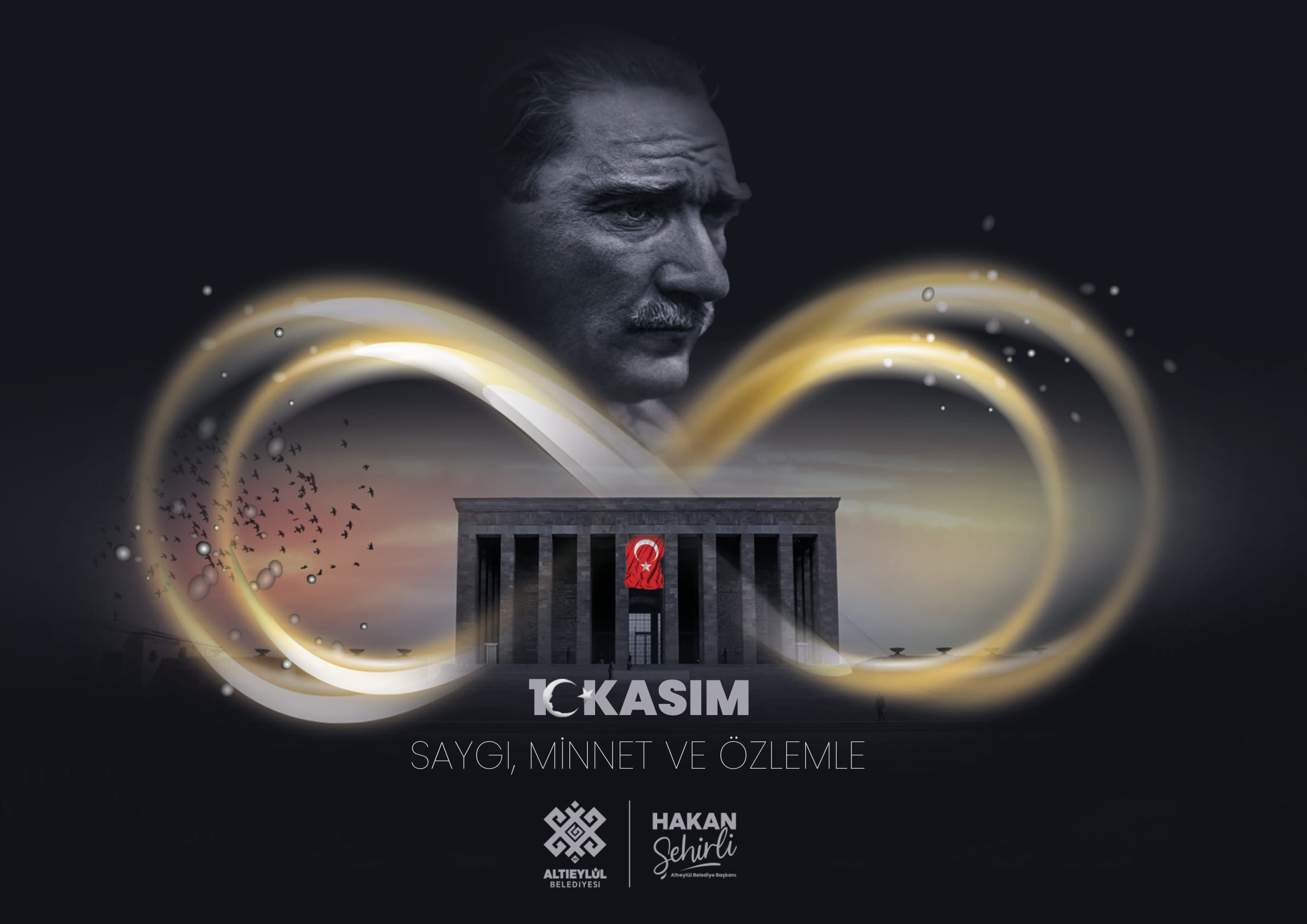 ALTIEYLÜL BELEDİYESİ, 10 KASIM ATATÜRK’Ü ANMA ETKİNLİKLERİNİ BÜYÜK BİR SAYGI VE ÖZLEMLE GERÇEKLEŞTİRECEK